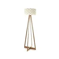 lampadaire en bambou et papier - dim : h 150 x d 50 cm -pegane-