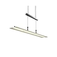 b.k.licht suspension led, lustre filaire design, fonction dimmable - pas besoin d’un variateur, hauteur réglable, platine led 20w intégrée, lumière blanche chaude