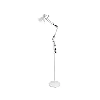 universo lampe avec pied et bras orientable - idéale comme lampe de lecture, de travail, pour esthéticienne et salon - en métal d15 moderne 170 x 104 cm bianco