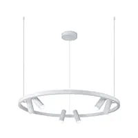casa padrino lampe suspendue de luxe blanc Ø 90 cm - lampe suspendue ronde avec spots led orientables