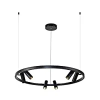 casa padrino lampe suspendue noir Ø 90 cm - lampe suspendue ronde avec spots led orientables