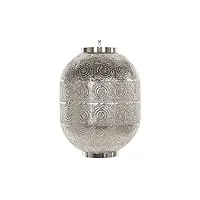lustre lampe suspension argentée en nickel e27 max 60w pour Éclairage de salon ou chambre au style oriental marocain tendance beliani