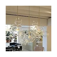 homecr bulle en verre boule de suspension pendentif créatif lustre en verre salon restaurant restaurant hôtel moderne minimaliste décoratif conception plafond lampe 1 light 6 ball
