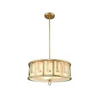 plafonnier airoso - blanc et doré - diamètre : 27 cm - réglable - design vintage - lampe de salle à manger - salon