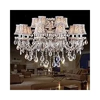 loonju new moderne a conduit des lustres en cristal pour salle de cuisine salon chambre cristal gris couleur k9 de lustre lustrés plafond teto, 15 lumières