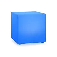 blumfeldt shinecube xl - cube lumineux décoratif, 40 x 40 x 40 cm, intérieur et extérieur,éclairage led 16 couleurs intégré, 4 modes,télécommande, sans fil, étanche grâce à ip68, multicolore