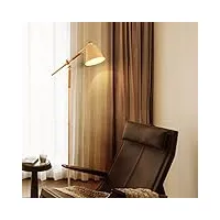 lampe sur pied lampadaires lampadaire en bois moderne, lampe de lecture vintage industrielle pour chambre à coucher lampe de chevet salle d'étude salon lampadaires luminaires intérieur