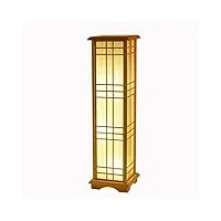 lampe sur pied réglable style japonais chambre lampadaire en bambou lampe de chevet Étude de salon lampe rectangulaire Éclairage,60cm
