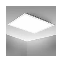 b.k.licht panel led ultra slim, plafonnier bureau, éclairage plafond, platine led 22w intégrée, 4000k blanche neutre, 2200lm, ultraplat 60mm, 450x450mm, blanc