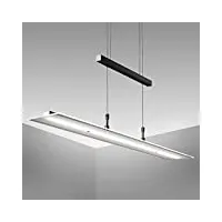 b.k.licht suspension led, lustre filaire design, fonction dimmable - pas besoin d'un variateur, hauteur réglable, platine led 20w intégrée, lumière blanche chaude
