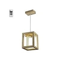 homemania lampe à suspension cubos - lustre - plafond - bois, bois, acrylique 22 x 22 x 120