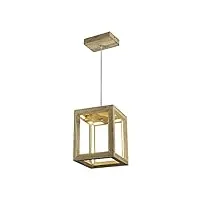 homemania lampe à suspension cubos ii - lustre - plafond - bois, bois, acrylique 22 x 22 x 120