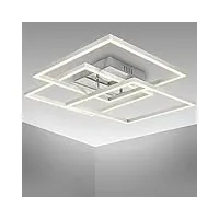 b.k.licht i plafonnier led moderne 40 watt i lampe de salon | 3000 k blanc chaud i led-frame finition chrome-aluminium