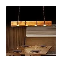 lampe à suspension rustique en bois lampe à suspension led table à manger suspendue lumière rétro lustre réglable en hauteur loft créatif industriel vintage droplight bureau bar lampe Éclairage