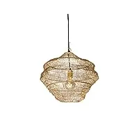 qazqa vadi - suspension - 1 lumière - Ø 45 cm - doré/laiton - oriental - éclairage intérieur - salon