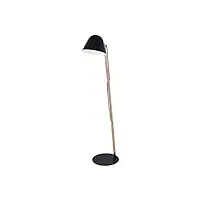 lindby lampadaire tetja (scandinave) en noir métal e. a. pour salon & salle à manger (1 lampe,à e27), sur pied, lampe a de sol