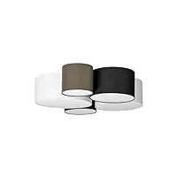 lindby plafonnier tissu lettie à intensité variable (scandinave) en multicolore textile e. a. pour salon & salle manger (à 5 lampes, e27), luminaire plafonnier, lampe plafond, eclerage plafond