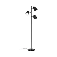 varaka lampadaire 3 lumières lampadaire rotatif pour salon chambre, lampadaire industriel rétro noir rotation réglable debout lecture lampadaires e27 25w * 3 166cm
