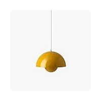 ttnao lampe suspendue moderne créatif simple lustre métal pour chambre à coucher salle à manger salon cuisine décoration de bureau-jaune