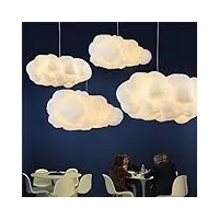 simulation nuage pendentif lumière creative coton nuage lustre flottant nuage plafonnier nuage décoratif plafonnier pendentif nuage lumière pour chambre, salle À manger, couloir