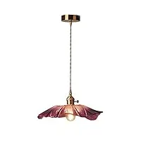 luminaire suspendu à fleurs violettes luminaire suspendu moderne en verre suspendu Éclairage de plafond lampe à suspension industrielle rétro pour îlot de cuisine, salle à manger, chambre à coucher,
