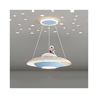 astronaute amusant pendentif lumière pour chambre d'enfants lustre led bleu ufo projection Étoile rose plafond lustre spaceman suspendu moderne planète lampe pour enfants garçon filles chamb