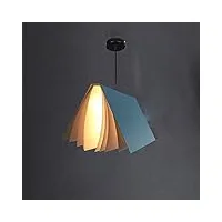 lampe à suspension led en forme de livre - lampe suspendue créative en forme de livre - lampe moderne à suspension en acrylique pour chambre à coucher, chevet, salon, bureau, décoration de librairie (