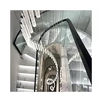 cnmklm lustre d'escalier de luxe led, bande de bulles multi - verre lustre vintage villa de luxe suspendu long lustre chambre salon restaurant café local commercial luminaire (taille : 40 heads)