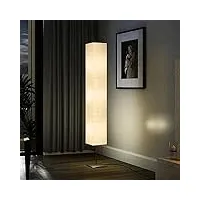 toshilian lampadaire sur pied, lampe sur pied salon lampe de sol lampadaire avec support en acier 170 cm beige