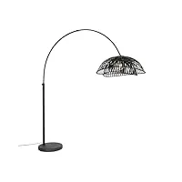 qazqa pua - lampadaire - 1 lumière - h 194 cm - noir - oriental - éclairage intérieur - salon i chambre i cuisine i salle à manger