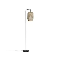qazqa yvonne - lampadaire - 1 lumière - h 170 cm - noir - oriental - éclairage intérieur - salon i chambre i cuisine i salle à manger