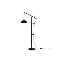 lampadaire lámpara de pie lampadaire à arc industriel lampe haute rétro américaine avec bras réglable finition noire en métal créatif thème de photographie pour chambre à coucher lecture lecture