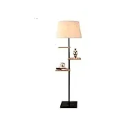 eeshha lampadaire lámpara de pie lampadaire avec présentoirs créatif en bois massif lampe sur pied américain rétro lampadaire vertical pour salon maison lecture