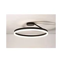 ktima pendentif de plafond à anneau led moderne, compatible with à ., table et salle à manger (noir et blanc), éclairage de salon,lustre led pour plafond