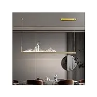 asfgchh lustre de plafond moderne chambre salon ligne lustre de plafond peinture en aluminium abat-jour en acrylique Éclairage intérieur illuminer plafonnier en cristal