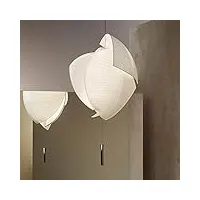 qudkdhs luminaire suspendu, lustre moderne en tissu de soie, lustre à coque individuelle, pour chambre à coucher, salle à manger, couloir, salon