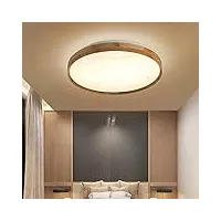 moderne led lampe supérieure en caoutchouc de plafond en bois simple simple circulaire 300 0k 6000k plafonnier la . à . de salle de bain salle à manger salon de salon ,luminaires intérieur plafonnier