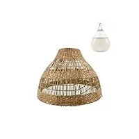 suspension merida nomad en herbe marine style bohème avec ampoule led nomade