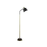 lampadaire sur pied la lampe verticale moderne à pôle haut est utilisée dans le salon, la chambre à coucher, le bureau, le lampadaire, la protection des yeux, la veilleuse (blanc + noir) lampadaire su