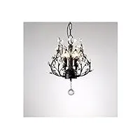 chavela lustre scandinave en or et noir, plafonnier en cristal, lustre décoratif de plafond, lampes et lanternes d'intérieur compatible with salon, vintage lampe