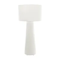 cappellini - lampadaire big shadow - blanc/abat-jour étoffe/h x ø 160,5x75cm/structure métal chromé laqué