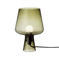 iittala - lampe de table verre leimu - vert mousse/lxh 16,5x24cm/sans ampoule