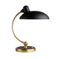 fritz hansen - lampe de table kaiser idell™ 6631 luxus laiton - laiton, noir/laqué mat/lxh 28,5x42,5cm