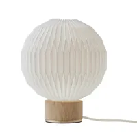 le klint - lampe de table 375 abat-jour en plastique s - blanc, chêne/h x ø 25x22cm
