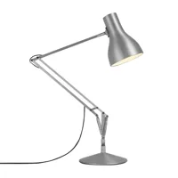 anglepoise - lampe de bureau type 75 - argent lustre/mat/lxp 32x20cm/h 53-66cm/incl. led e27 6w 2700k 470lm cri80