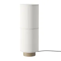 audo - lampe de table hashira - blanc/frêne/h 49,5cm / ø 18cm/avec gradateur