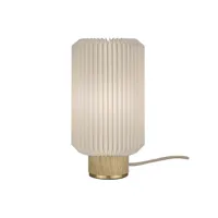 le klint - lampe de table cylinder 382 s - blanc, chêne clair/h x ø 25x14cm/avec douille e14