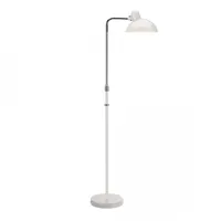 fritz hansen - lampadaire kaiser idell™ 6580-f luxus - chromé, blanc/brillant/lxh 50x50cm/câble noir