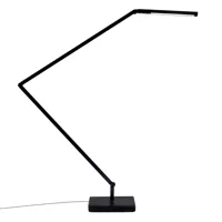 nemo - lampe de bureau led untitled linear avec pied - noir/mat/gradateur push/lxh 66x50cm/485lm/2700k/cri90/pied 15x15cm/tête pivotante sur 330° & ro