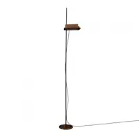 oluce - lampadaire led colombo 626/l - bronze/avec gradateur/h x ø 205x24cm/tige noir